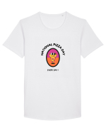 PIZZA DAY Tricou mânecă scurtă guler larg Bărbat Skater