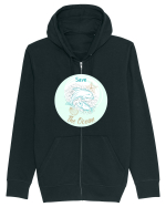 SAVE THE OCEAN Hanorac cu fermoar Unisex Connector