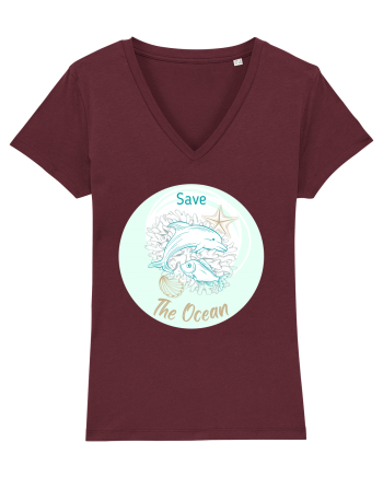 SAVE THE OCEAN Burgundy