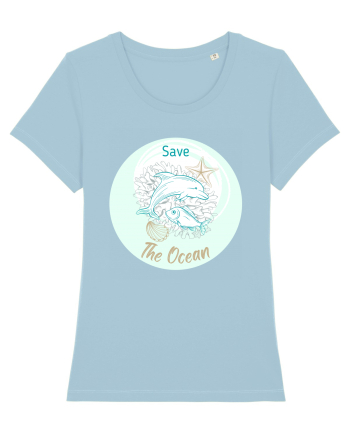 SAVE THE OCEAN Sky Blue