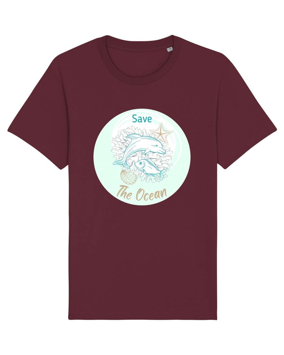 Tricou mânecă scurtă Unisex Rocker Burgundy