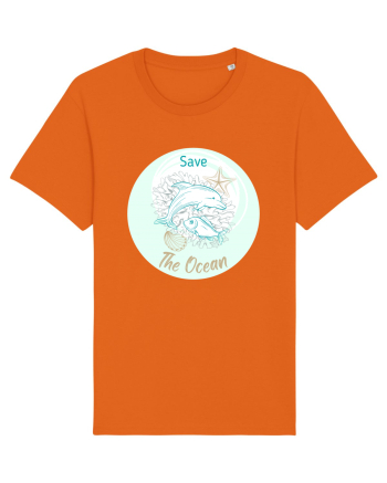 SAVE THE OCEAN Bright Orange