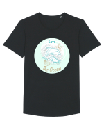 SAVE THE OCEAN Tricou mânecă scurtă guler larg Bărbat Skater