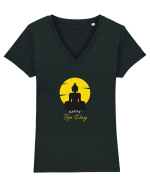 ZEN DAY Tricou mânecă scurtă guler V Damă Evoker