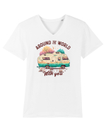 Around the world with you Tricou mânecă scurtă guler V Bărbat Presenter