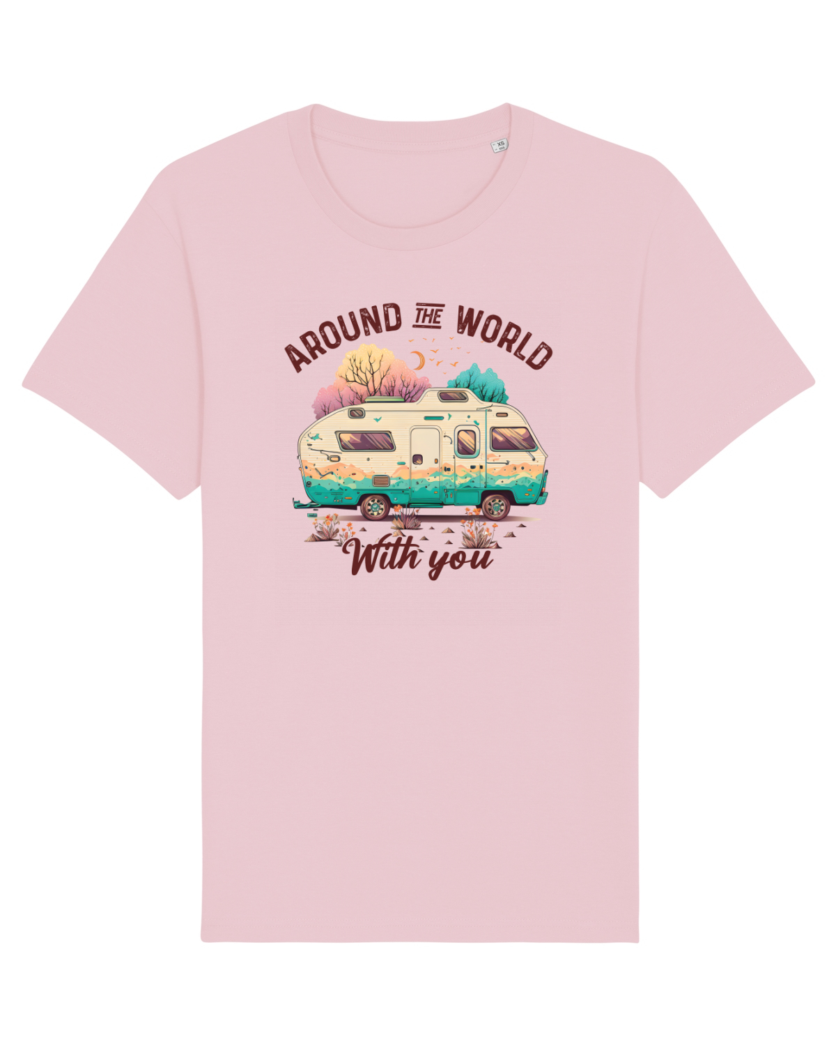 Tricou mânecă scurtă Unisex Rocker Cotton Pink