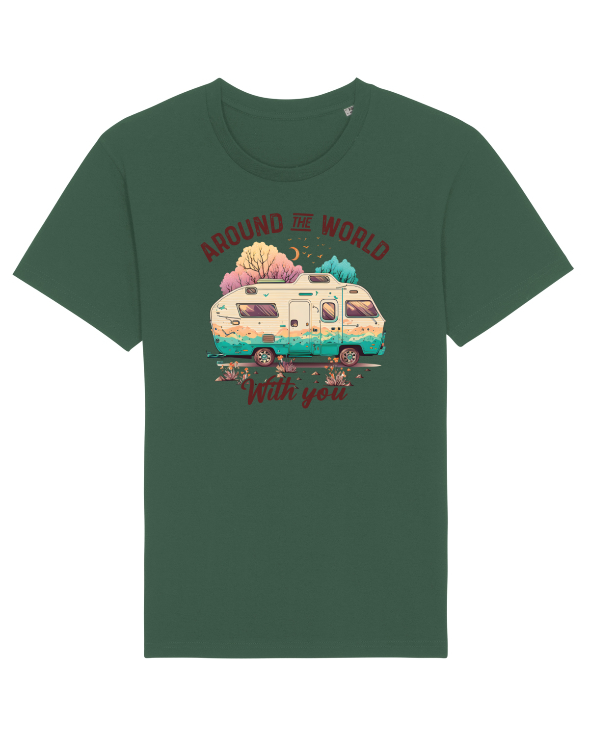 Tricou mânecă scurtă Unisex Rocker Bottle Green