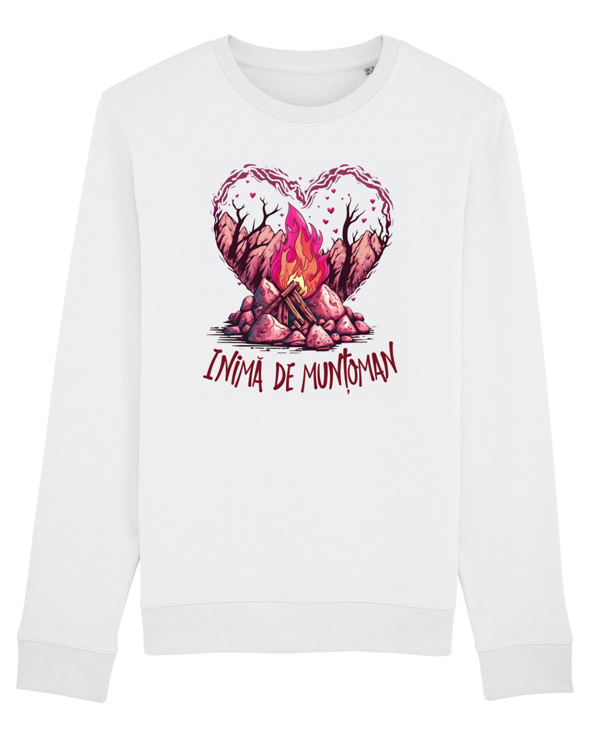 Bluză mânecă lungă Unisex Rise White