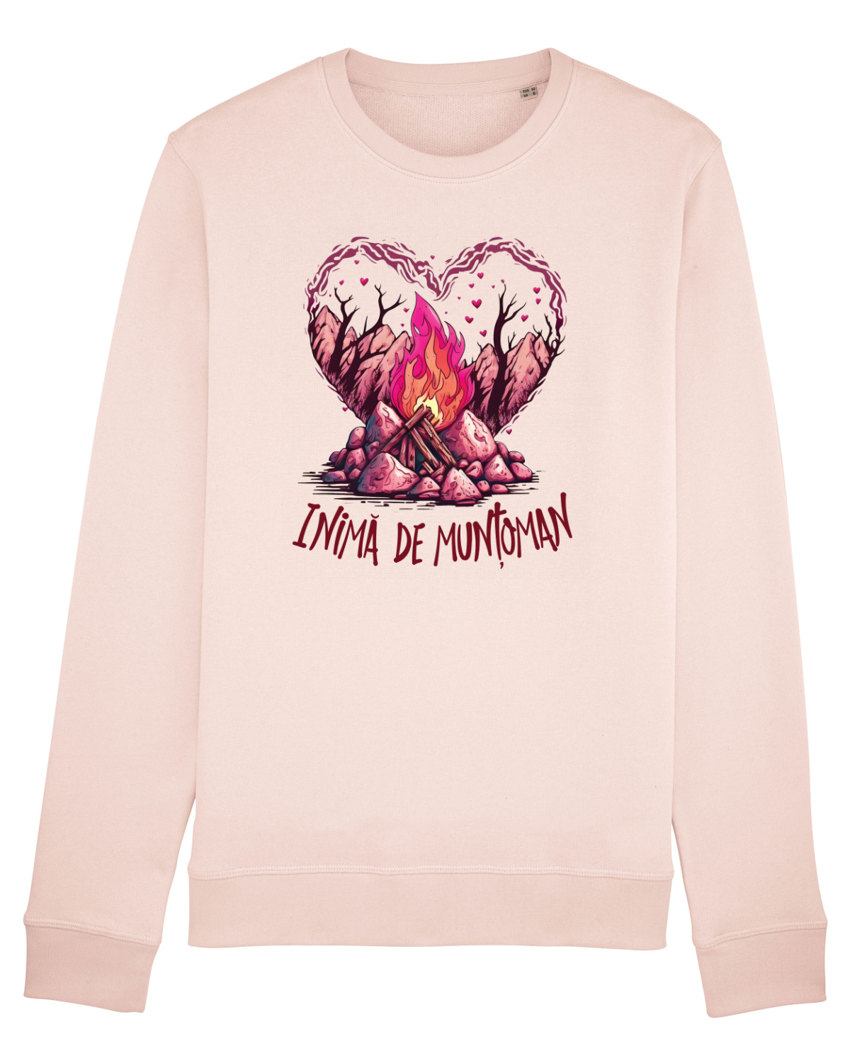 Bluză mânecă lungă Unisex Rise Candy Pink