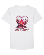 Inimă de munțoman Tricou mânecă scurtă guler larg Bărbat Skater