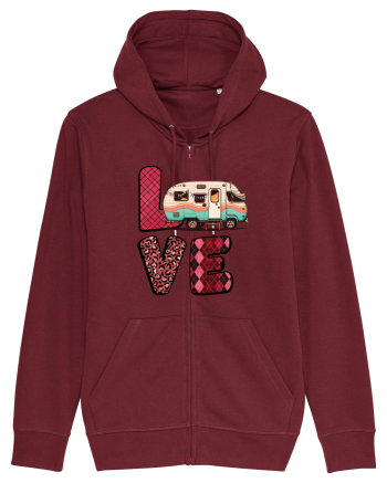 Love camping van Burgundy