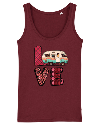 Love camping van Burgundy