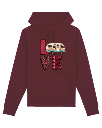 Love camping van Burgundy