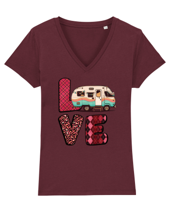 Love camping van Burgundy