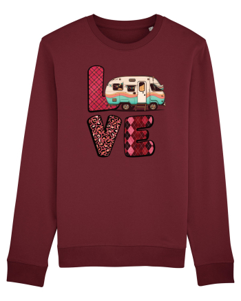 Love camping van Burgundy