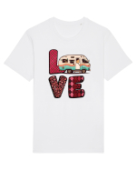 Love camping van Tricou mânecă scurtă Unisex Rocker