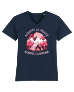 Noapte la munte noapte carpatină Tricou mânecă scurtă guler V Bărbat Presenter