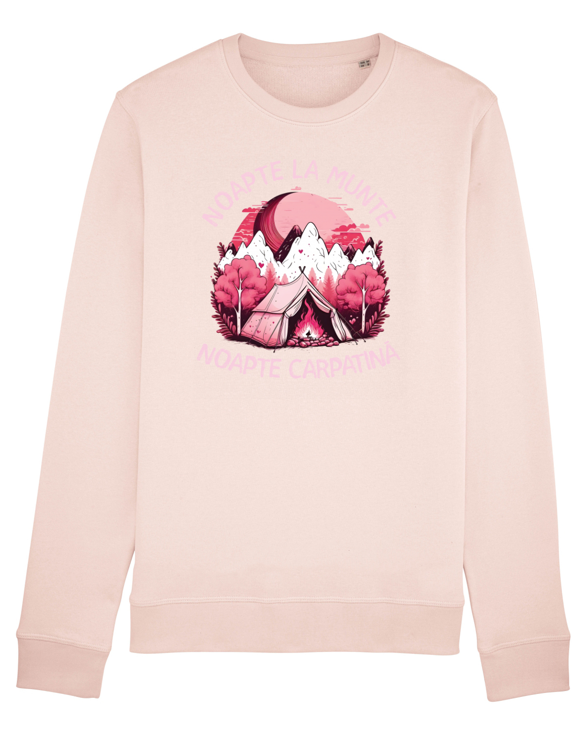Bluză mânecă lungă Unisex Rise Candy Pink