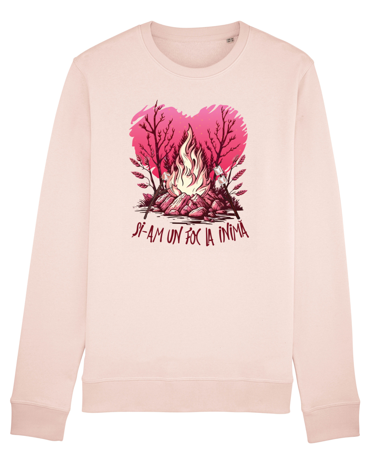 Bluză mânecă lungă Unisex Rise Candy Pink