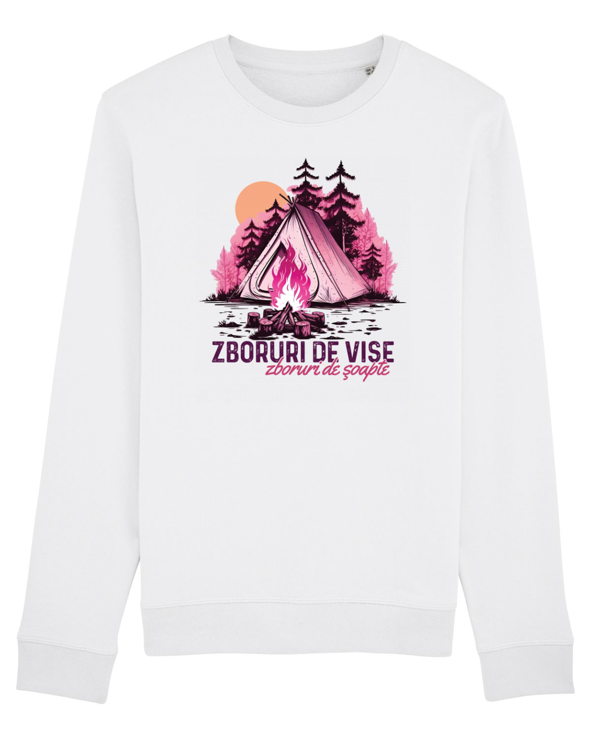 Bluză mânecă lungă Unisex Rise White