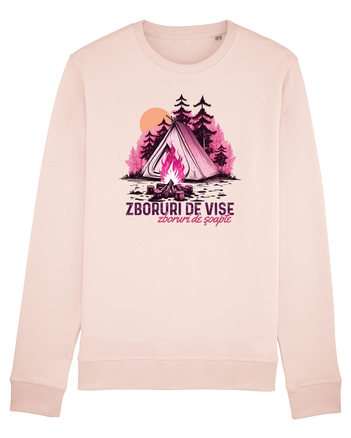 Bluză mânecă lungă Unisex Rise Candy Pink