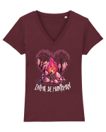 Inimă de munțoman v2 Tricou mânecă scurtă guler V Damă Evoker