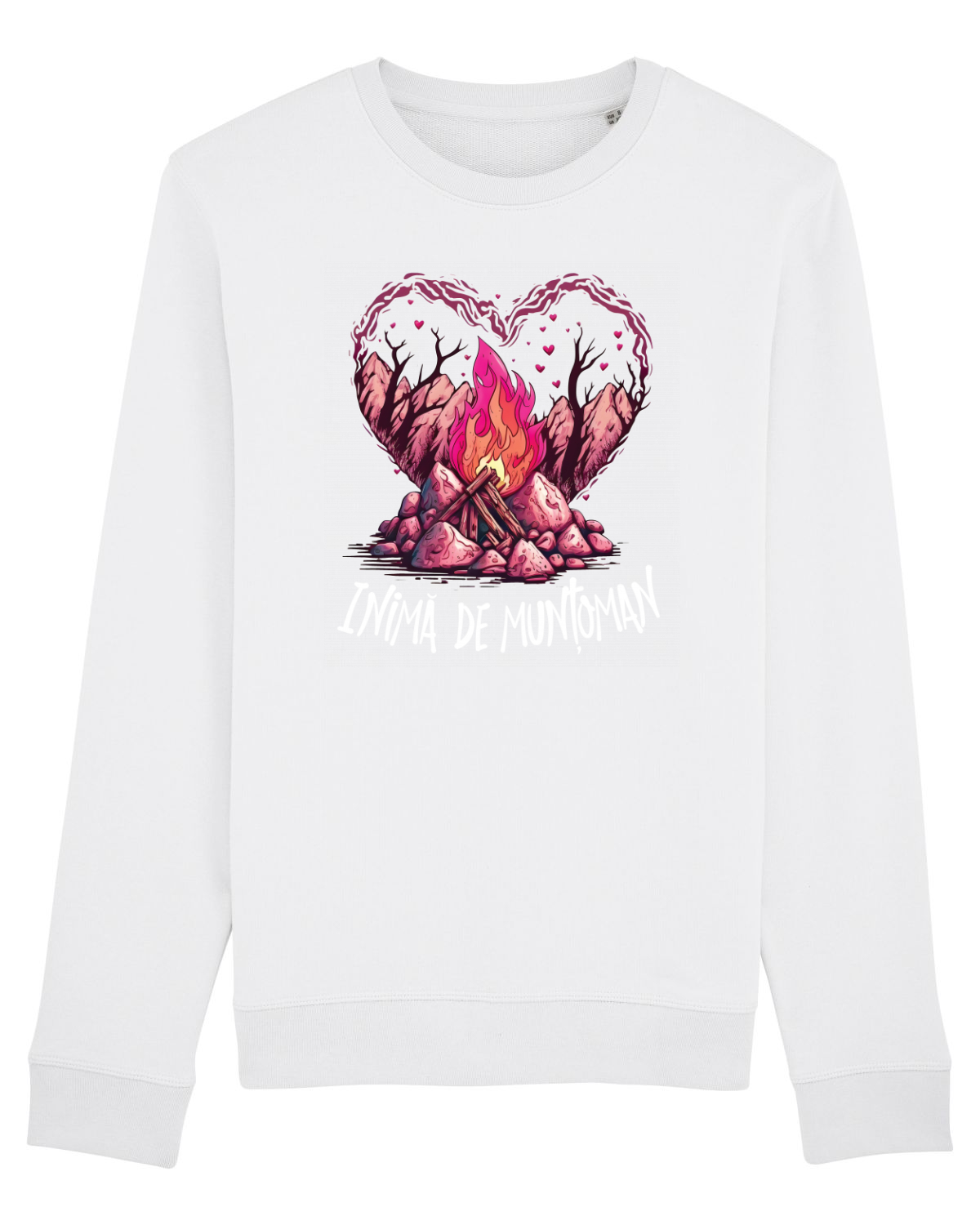 Bluză mânecă lungă Unisex Rise White
