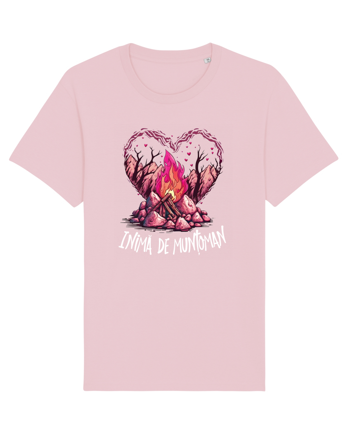Tricou mânecă scurtă Unisex Rocker Cotton Pink