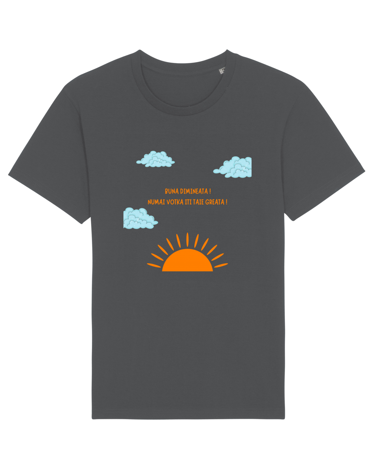 Tricou mânecă scurtă Unisex Rocker Anthracite