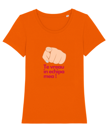 TE VREAU IN ECHIPA MEA Bright Orange