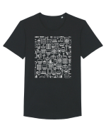 DESIGN Tricou mânecă scurtă guler larg Bărbat Skater