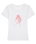 WOMAN FACE Tricou mânecă scurtă guler larg fitted Damă Expresser