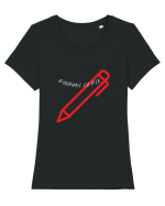GANDURI IN PIX Tricou mânecă scurtă guler larg fitted Damă Expresser