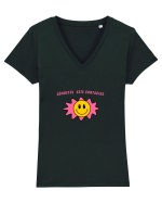 ZAMBET CONTAGIOS Tricou mânecă scurtă guler V Damă Evoker