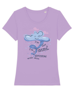 I'm Not A Girl I'm A Storm With Skin Tricou mânecă scurtă guler larg fitted Damă Expresser