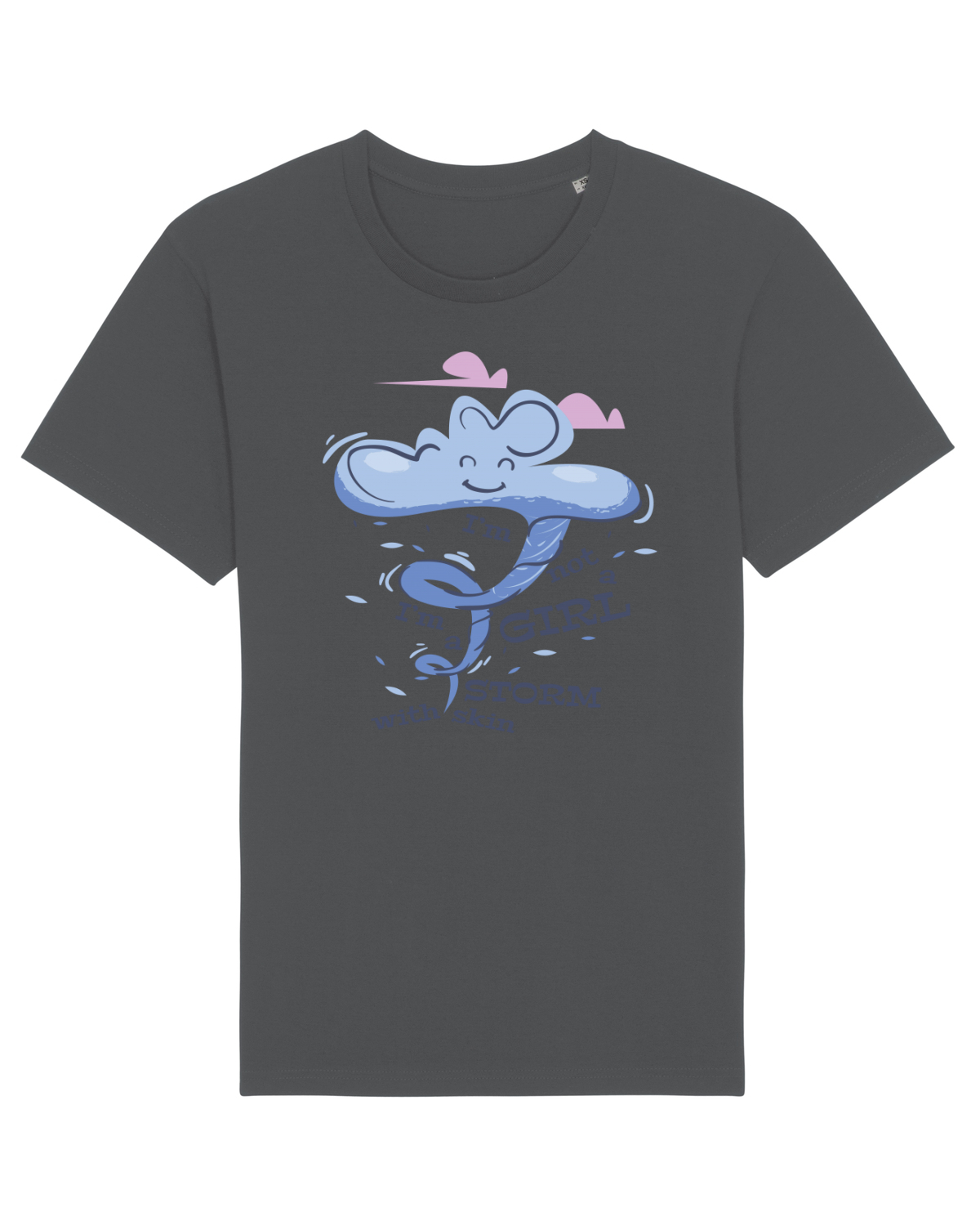 Tricou mânecă scurtă Unisex Rocker Anthracite