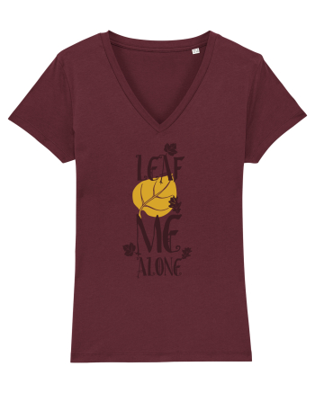 Leaf Me Alone Burgundy