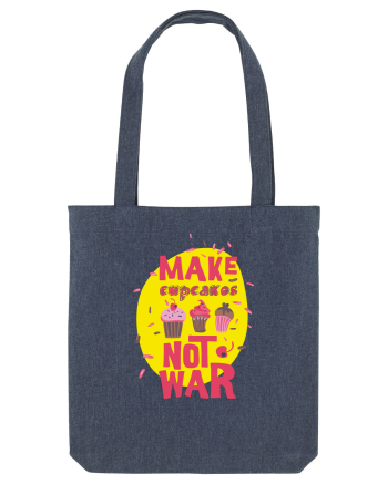 Make Cupcakes Not War Midnight Blue