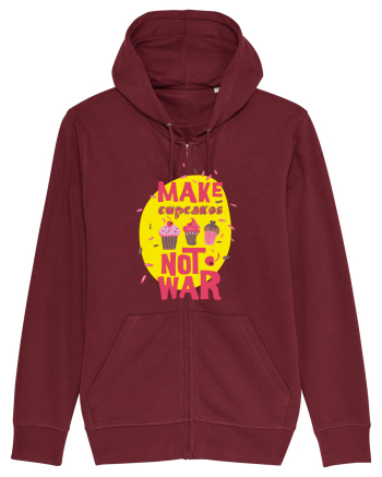 Make Cupcakes Not War Burgundy