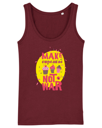 Make Cupcakes Not War Burgundy