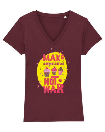 Make Cupcakes Not War Burgundy