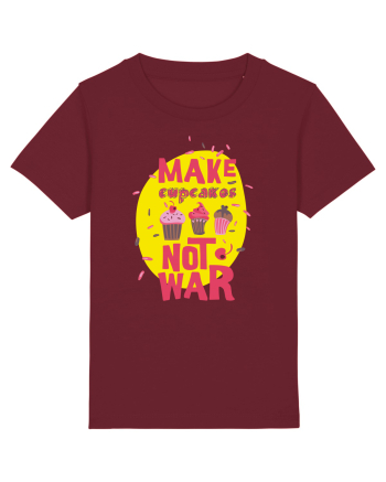 Make Cupcakes Not War Burgundy