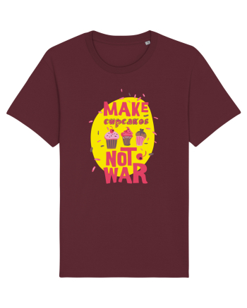 Make Cupcakes Not War Burgundy