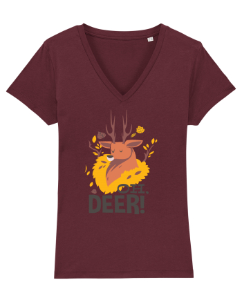 Oh, Deer! Burgundy