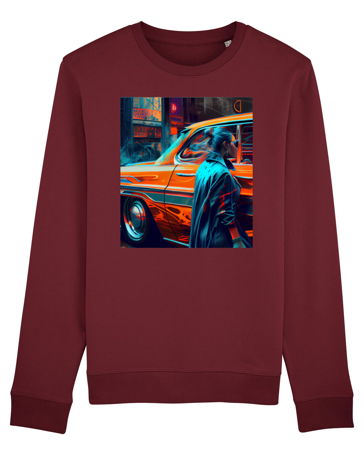 Bluză mânecă lungă Unisex Rise Burgundy