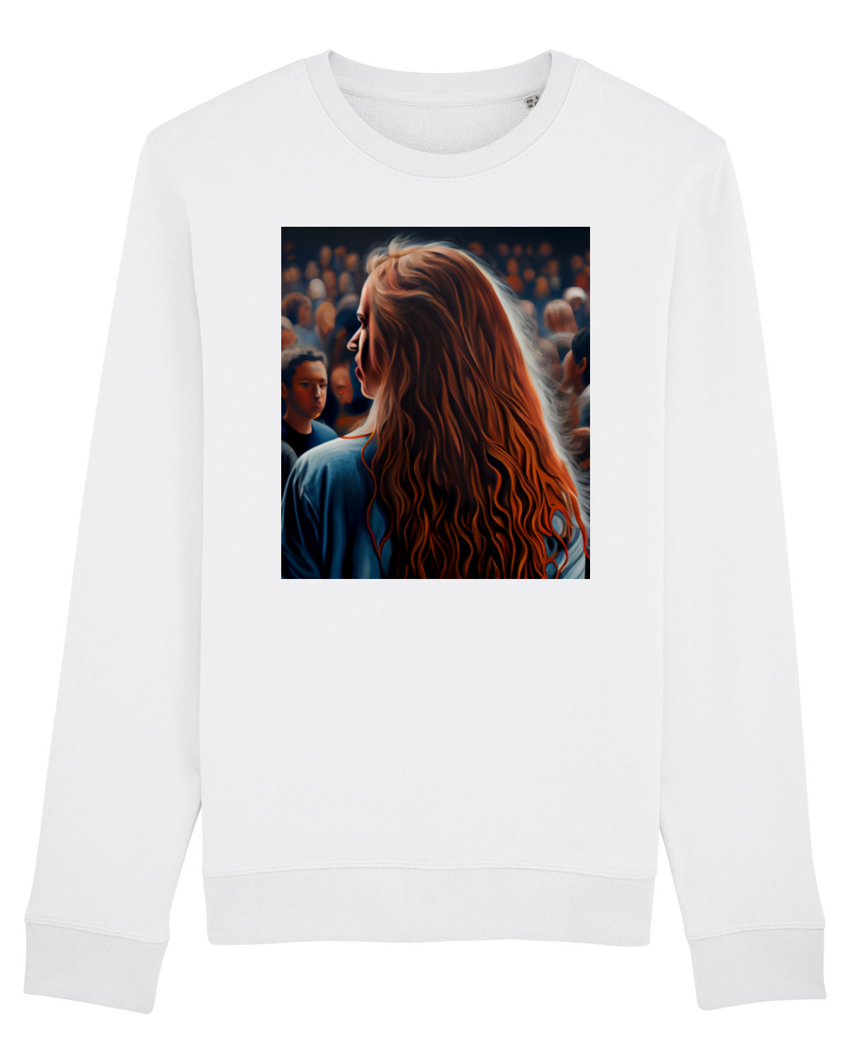 Bluză mânecă lungă Unisex Rise White