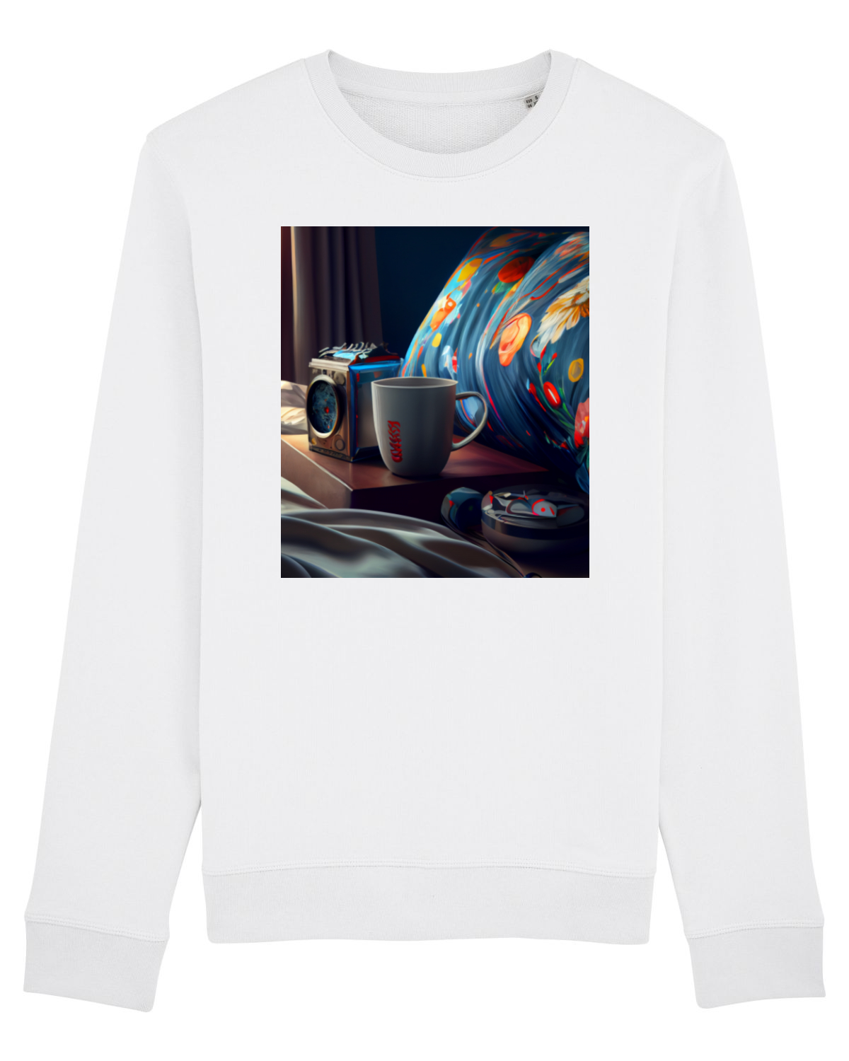 Bluză mânecă lungă Unisex Rise White