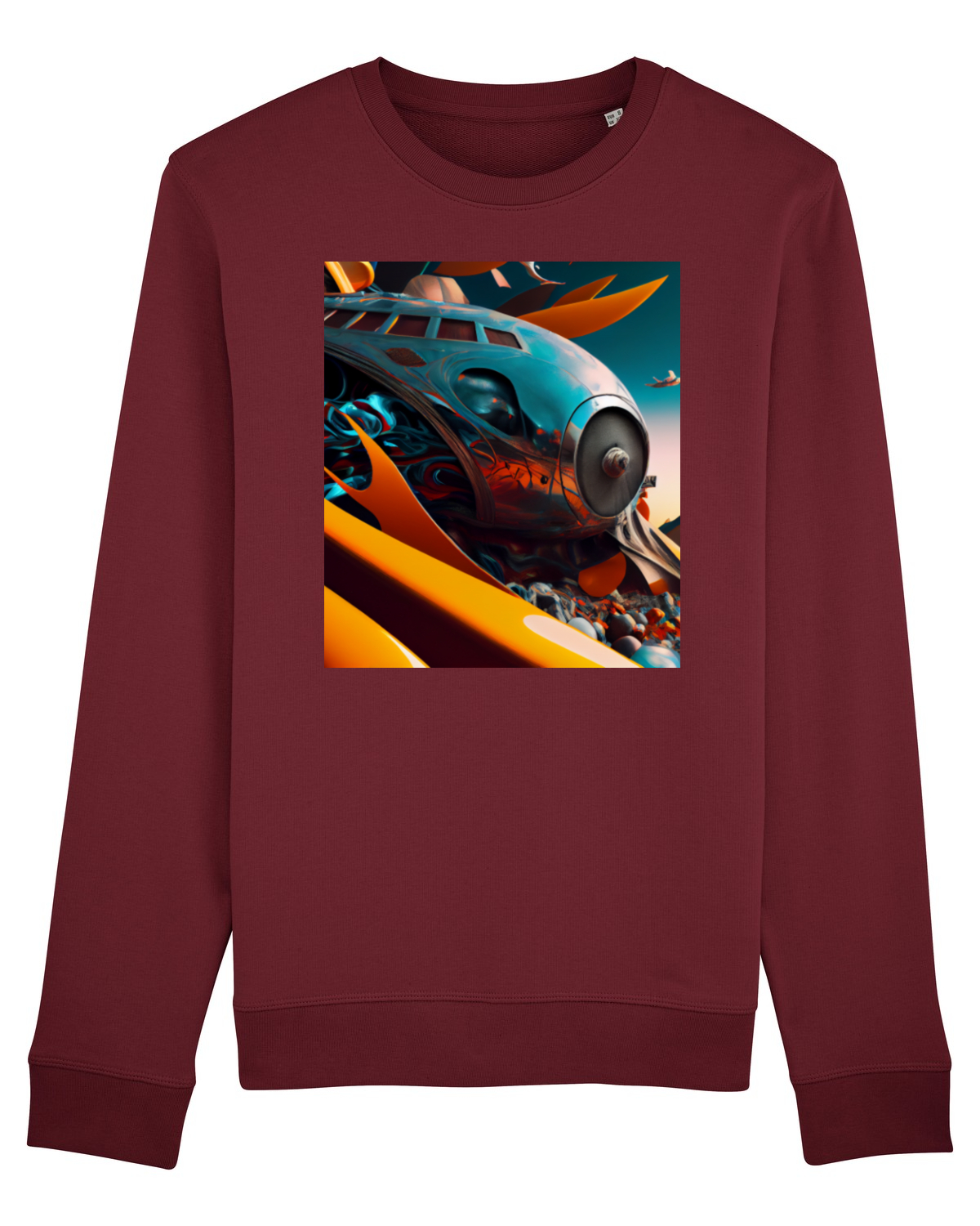 Bluză mânecă lungă Unisex Rise Burgundy