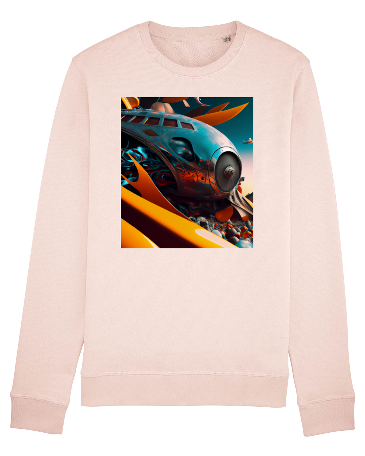Bluză mânecă lungă Unisex Rise Candy Pink