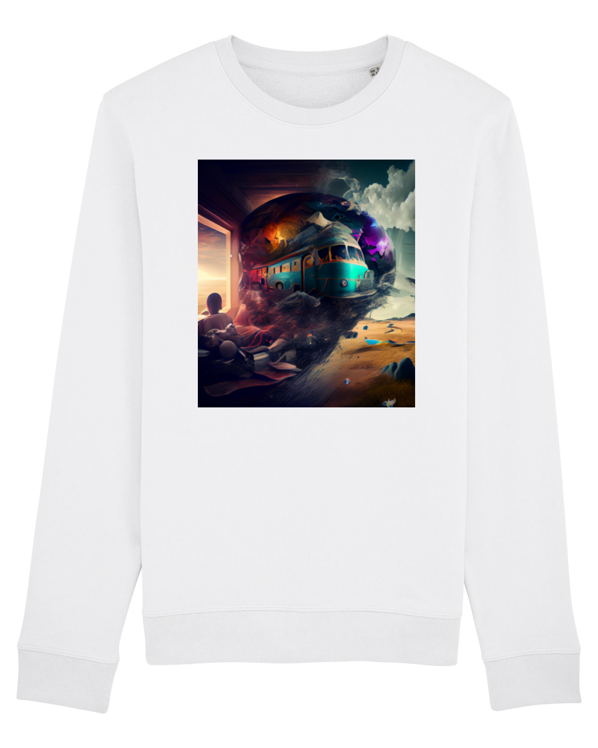 Bluză mânecă lungă Unisex Rise White